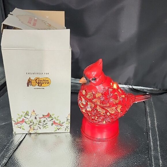 Cracker Barrel Vibrant Red Bird Sculpture - Picture 1 of 5